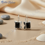 Load image into Gallery viewer, 925 Silver Onyx Drop Earrings for Women | Daily Wear Jewelry
