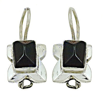 925 Silver Onyx Drop Earrings for Women | Daily Wear Jewelry