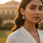 Load image into Gallery viewer, 925 Silver Pink Quartz Earrings for Women | Dangle Jewelry
