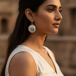 将图像加载到图库查看器中， 银色透明水晶耳环 | 女士优雅珠宝
