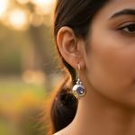 Load image into Gallery viewer, 925 Silver Blue Gemstone Earrings for Women | Daily Wear
