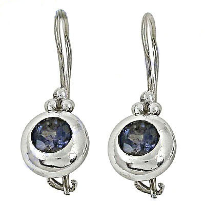 925 silver blue gemstone earrings for women | daily wear
