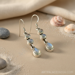 Load image into Gallery viewer, 925 Silver Moonstone Dangle Earrings for Women | Gift Jewelry
