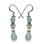 Load image into Gallery viewer, 925 Silver Moonstone Dangle Earrings for Women | Gift Jewelry
