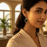 Load image into Gallery viewer, 925 Silver Onyx Stone Earrings for Women | Daily Wear Gift
