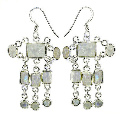 925 Silver Moonstone Dangle Earrings for Women | Gift