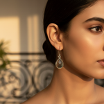 Load image into Gallery viewer, 925 Silver Teardrop Earrings with Gemstone | For Women
