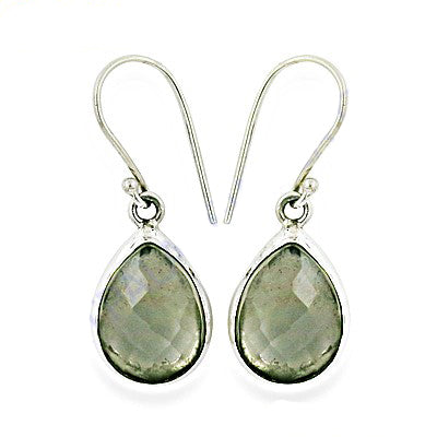 925 Silver Teardrop Earrings with Gemstone | For Women