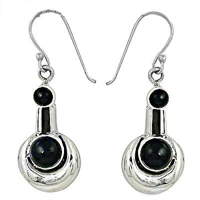 925 Silver Black Onyx Earrings for Women | Dangle Jewelry