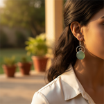 将图像加载到图库查看器中， 925银玉髓水滴耳环（女士款）| 垂坠式首饰
