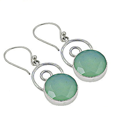 925 Silver Chalcedony Drop Earrings for Women | Dangle Jewelry