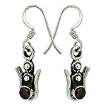 将图像加载到图库查看器中， 925 Sterling Silver Garnet Earrings | Women's Jewelry Gift
