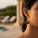 将图像加载到图库查看器中， 925 Silver Garnet Drop Earrings for Women | Gemstone Jewelry
