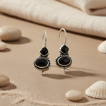 将图像加载到图库查看器中， 925 Silver Onyx Drop Earrings for Women | Daily Wear Jewelry
