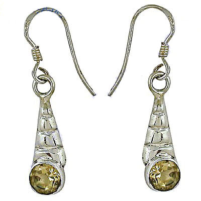 925 silver citrine teardrop earrings for women | dangle jewelry