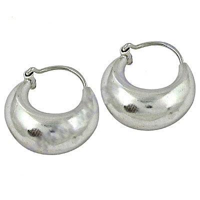 925 Silver Chunky Hoop Earrings for Women | Daily Wear