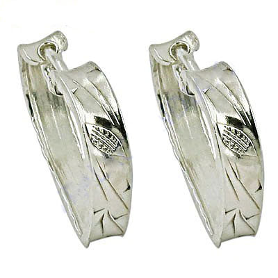 Silver hoop earrings for women | daily wear jewelry