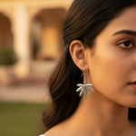 将图像加载到图库查看器中， 925纯银大麻叶耳环（女士款）| 垂坠式首饰
