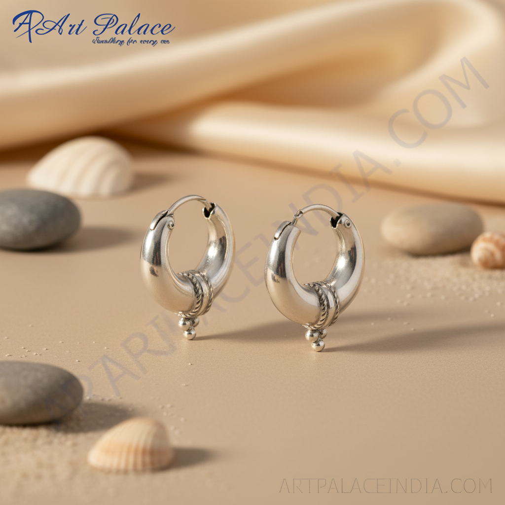 925 silver hoop earrings for women | daily wear jewelry