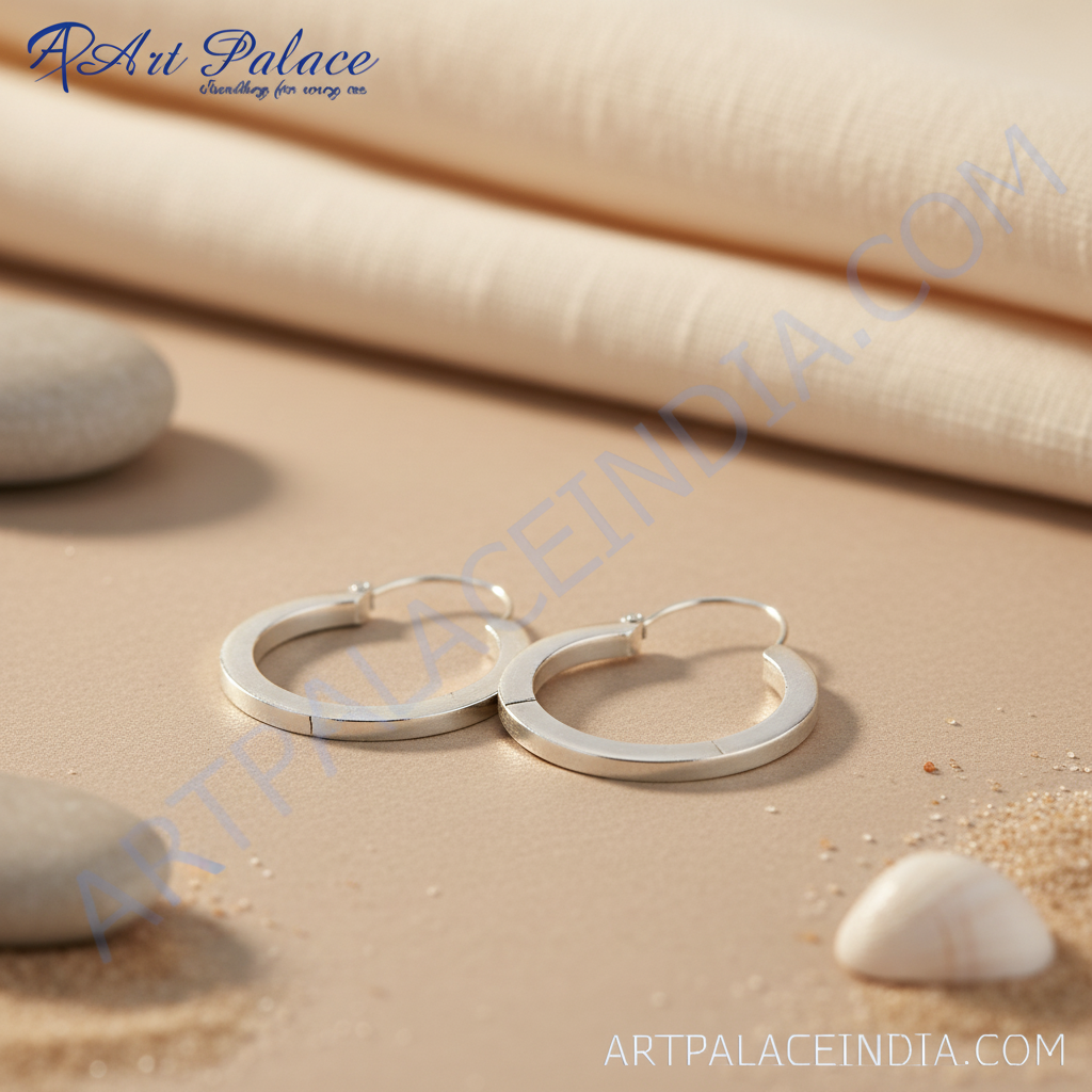 925 Silver Hoop Earrings for Women | Simple Daily Wear Jewelry