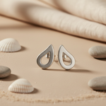 将图像加载到图库查看器中， 925 Silver Teardrop Stud Earrings | Minimalist Jewelry for Women

