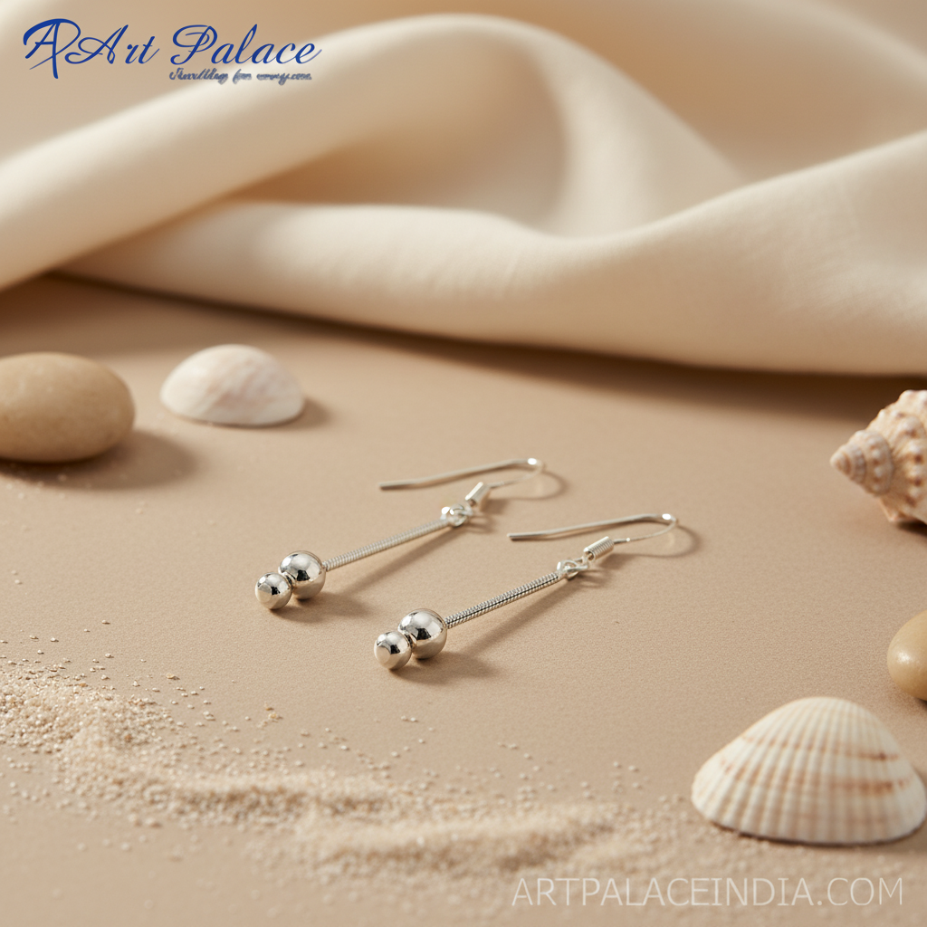 925 silver ball drop earrings for women | dainty jewelry