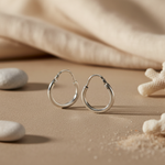 将图像加载到图库查看器中， Silver Hoop Earrings for Women | Daily Wear | Gift
