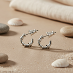 将图像加载到图库查看器中， Silver Hoop Earrings for Women | Knot Design | Daily Wear
