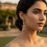 将图像加载到图库查看器中， 925纯银十字架吊坠耳环（女士款）| 垂坠耳环
