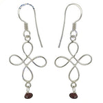将图像加载到图库查看器中， 925 Silver Cross Drop Earrings for Women | Dangle Earrings
