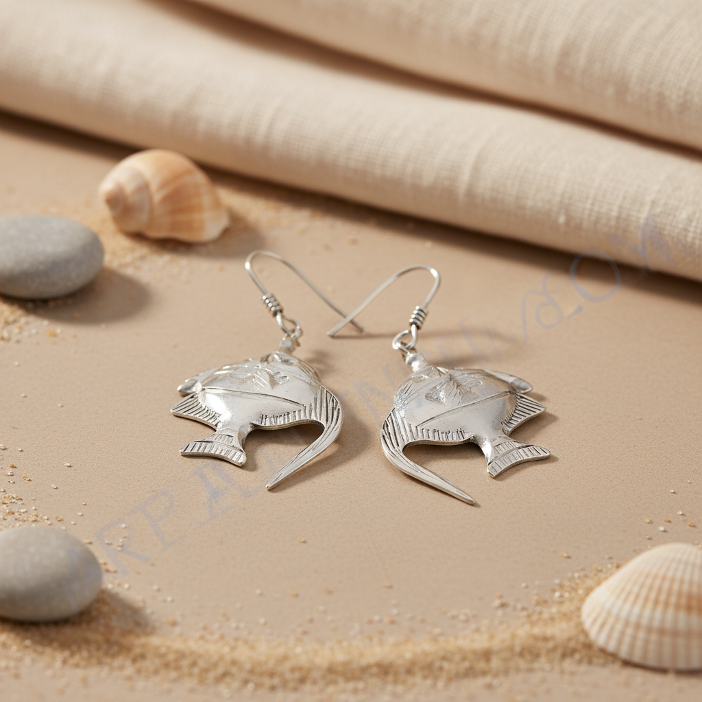 925 silver fish drop earrings | women's dangle earrings