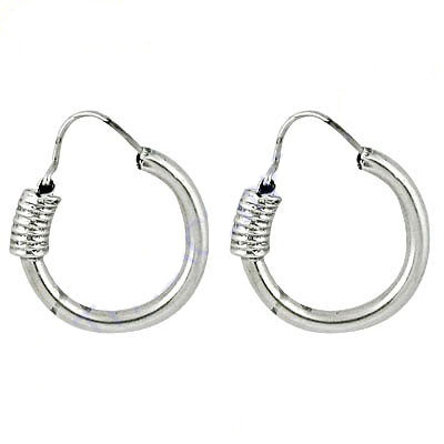 Silver hoop earrings for women | daily wear jewelry