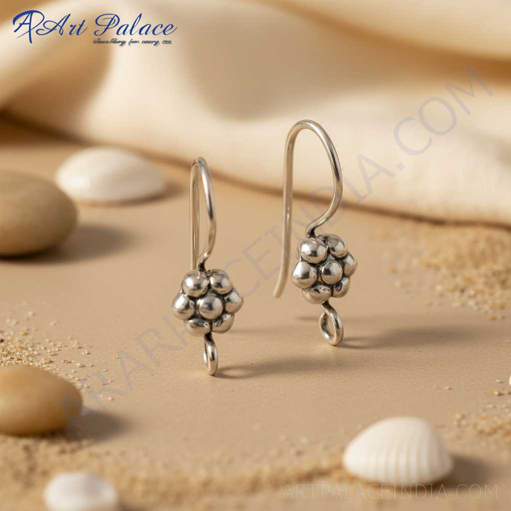 925 silver flower drop earrings for women | dainty jewelry