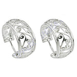 将图像加载到图库查看器中， 925 Silver Filigree Hoop Earrings for Women | Daily Wear Jewelry
