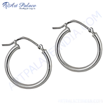 Load image into Gallery viewer, Sterling silver hoop earrings, silver, round, minimalist design, for women, classic jewelry
