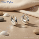 将图像加载到图库查看器中， 925纯银粗圈耳环，女士款 | 日常佩戴
