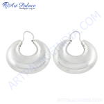 将图像加载到图库查看器中， Pair of 925 sterling silver chunky hoop earrings, a modern and stylish accessory.
