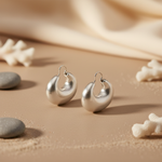 Load image into Gallery viewer, 925 Silver Chunky Hoop Earrings for Women | Daily Wear
