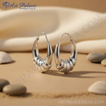 Load image into Gallery viewer, 925 Silver Ribbed Hoop Earrings for Women | Fashion Jewelry
