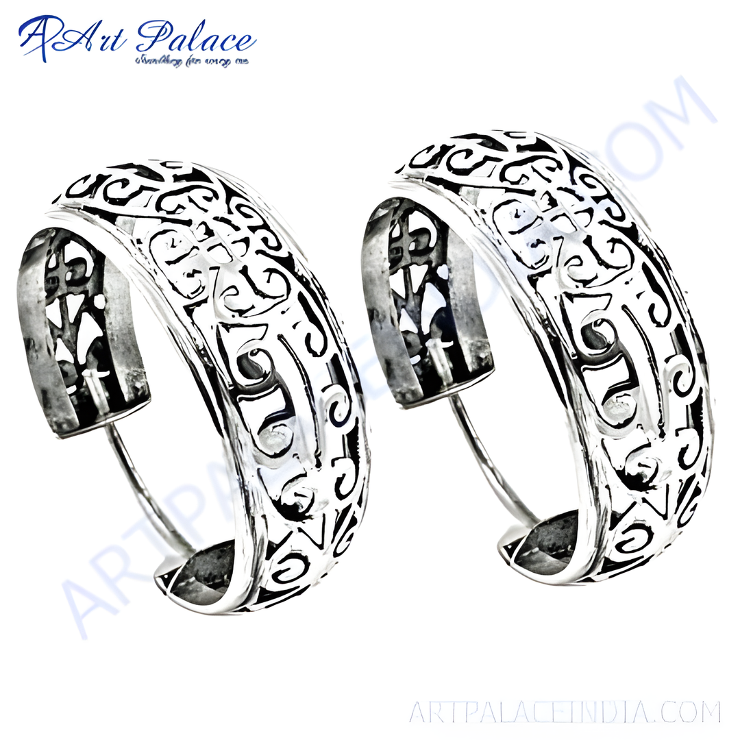 925 sterling silver filigree cuff bracelets with openwork design, perfect for women's jewelry