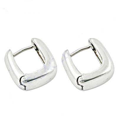 Silver Square Hoop Earrings | Daily Wear Jewelry for Women