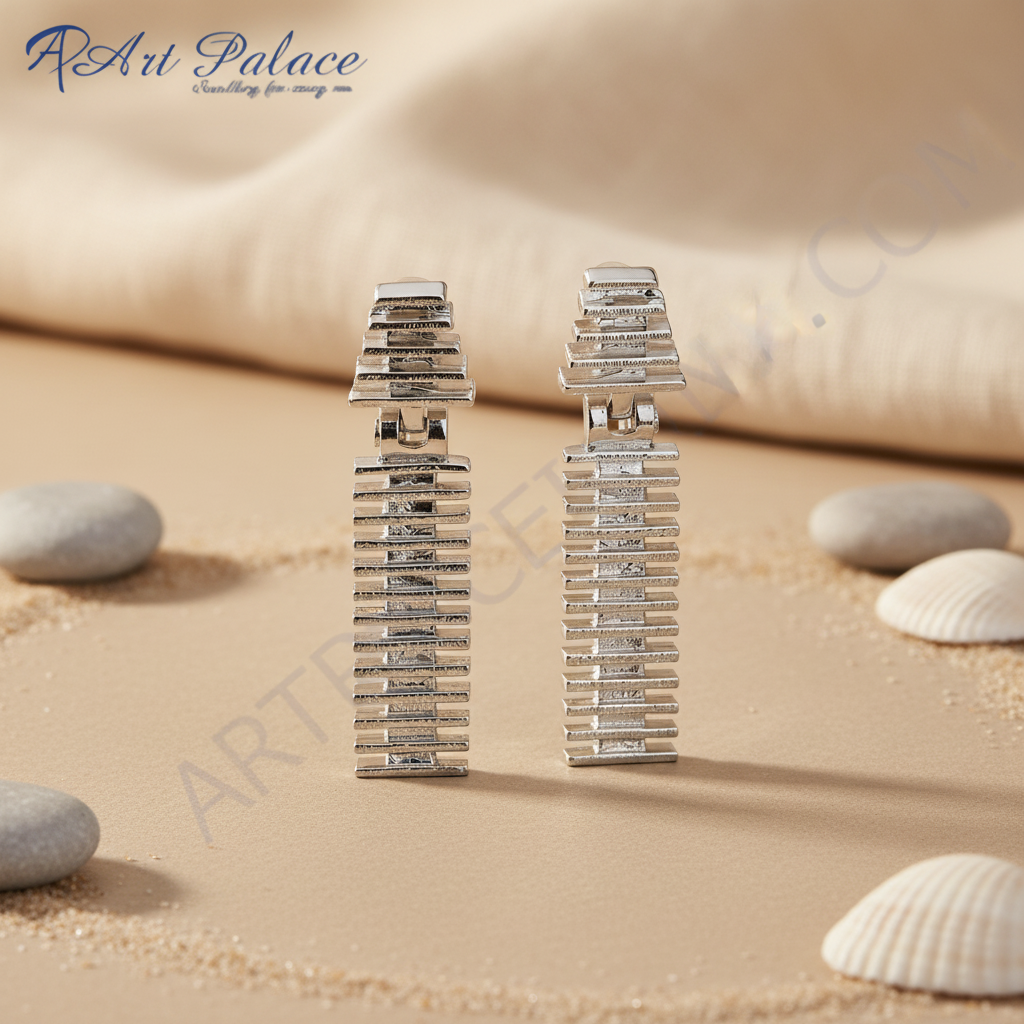 Pendientes geométricos de plata para mujer | Joyería moderna