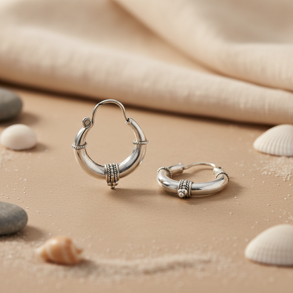 925 Silver Hoop Earrings for Women | Daily Wear Jewelry
