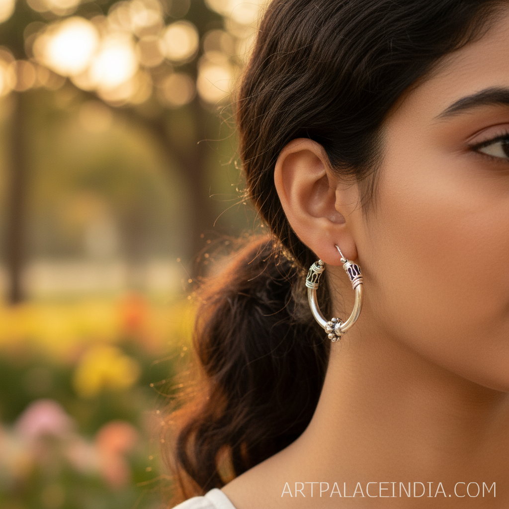 925 Silver Hoop Earrings for Women | Daily Wear Jewelry