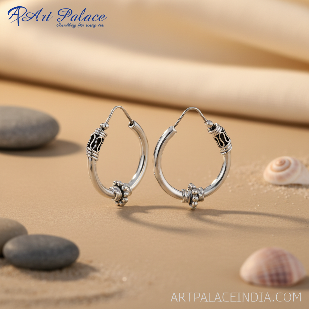 925 silver hoop earrings for women | daily wear jewelry