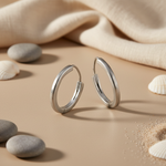 将图像加载到图库查看器中， 925 Sterling Silver Hoop Earrings for Women | Daily Wear
