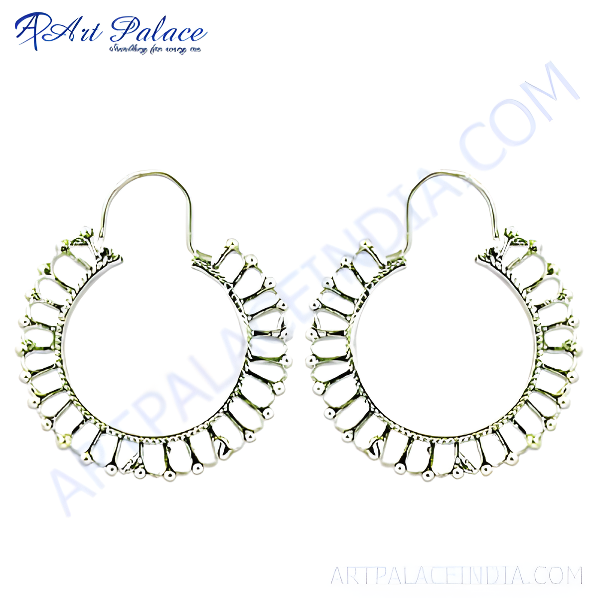 925 sterling silver hoop earrings with a detailed design, perfect for everyday wear