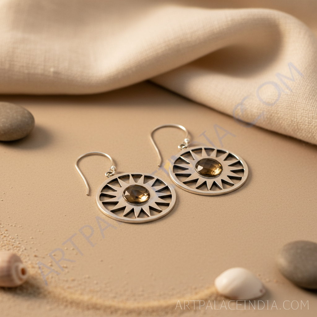 925 Sterling Silver Gemstone Earrings for Women | Daily Wear