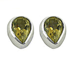 将图像加载到图库查看器中， 925 Silver Peridot Stud Earrings for Women | Teardrop Jewelry

