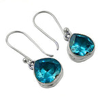 Load image into Gallery viewer, 925 Silver Blue Topaz Drop Earrings for Women | Gift
